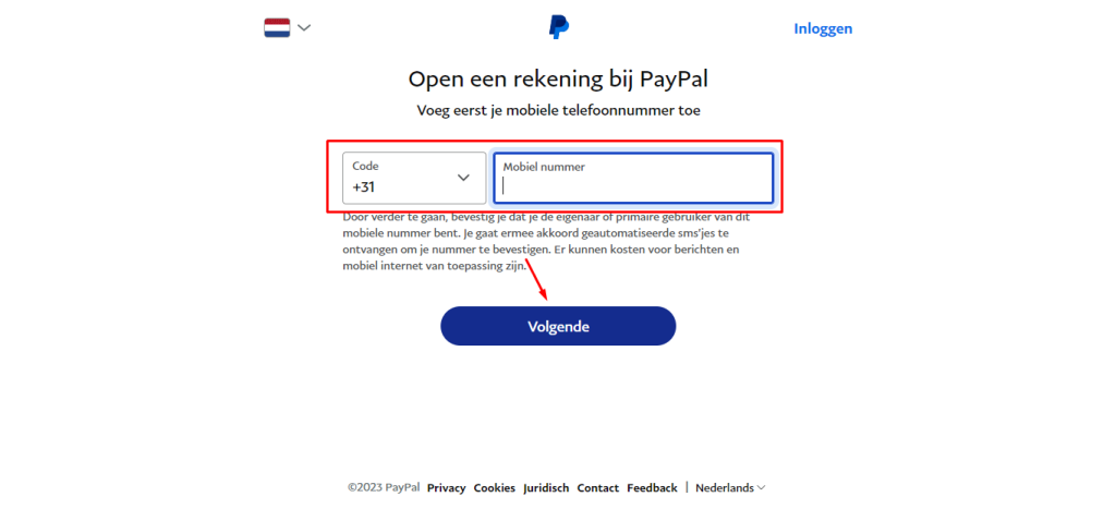 إنشاء حساب Paypal جديد