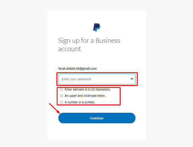 Create Paypal Business